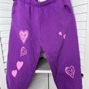 HTF Kids Worldwide (Earth Friendly) Girls Purple Sweatpants Sz4 NWOT MADE IN USA